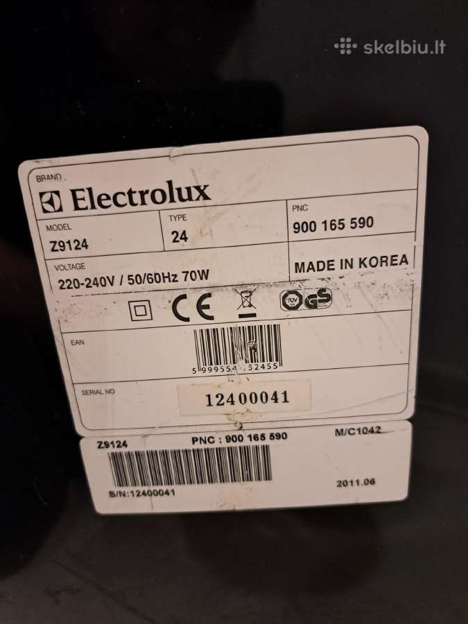 Oro valytuvas Electrolux Z9124 - nuotraukos Nr. 2
