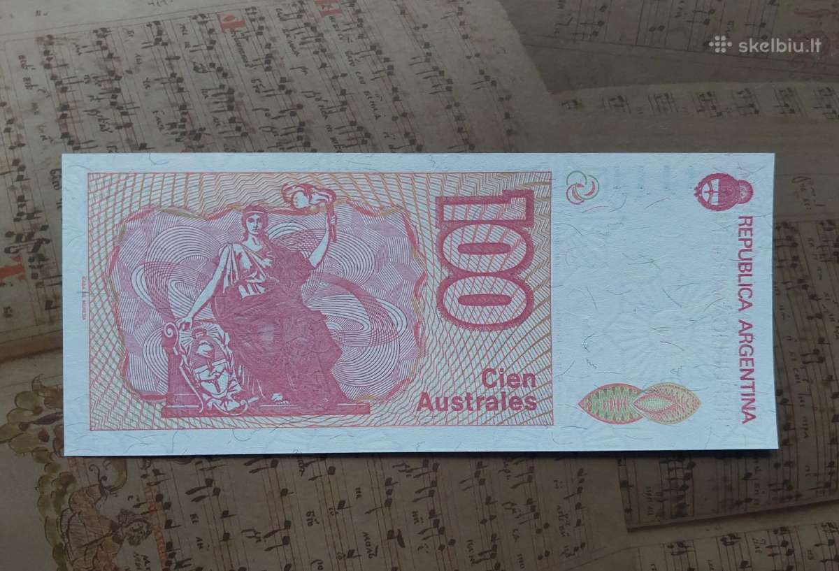 100 australes Argentina unc - nuotraukos Nr. 2
