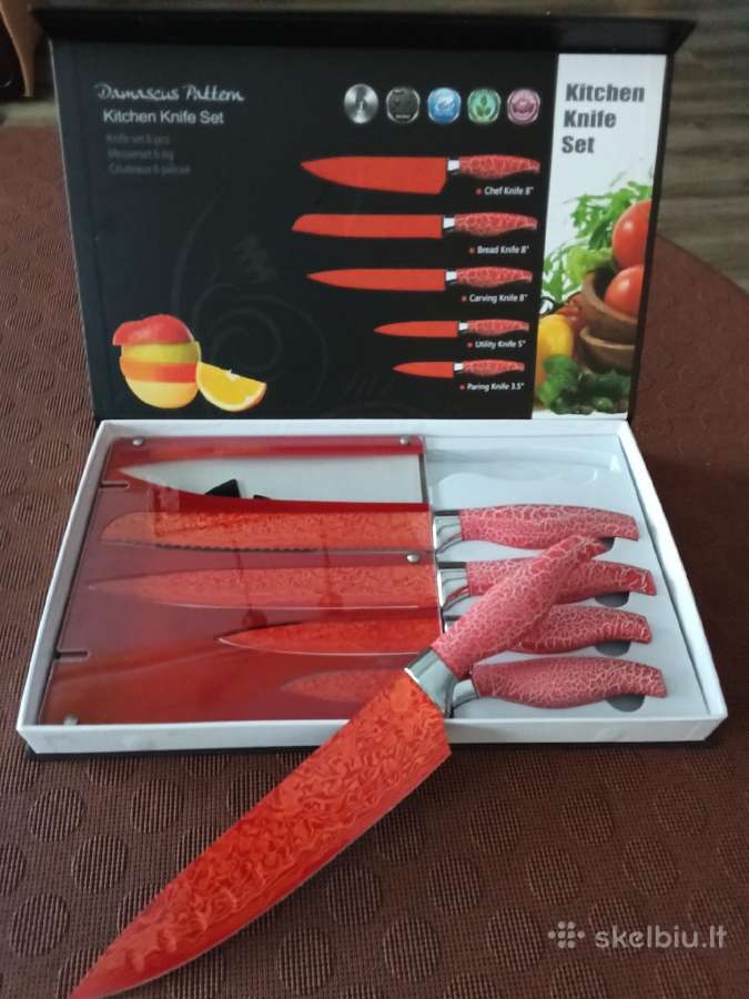 Peilių rinkinys su stovu