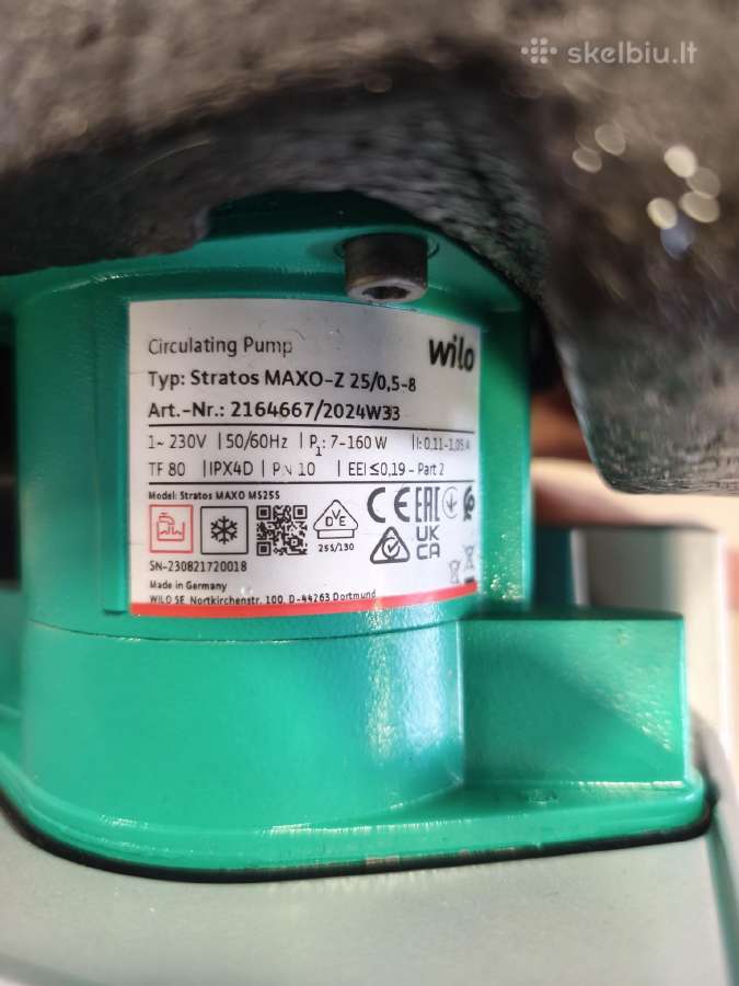 Siurblys Wilo Stratos Maxo - Z 25/0,5 8 - nuotraukos Nr. 5