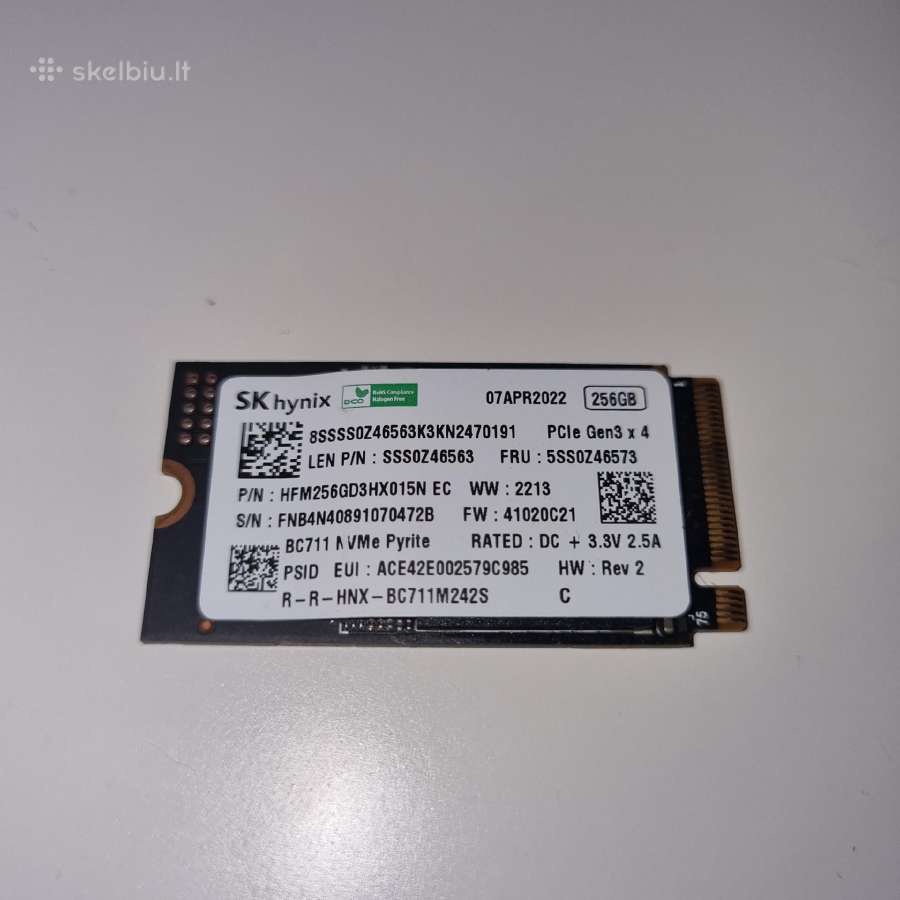 Sk Hynix Bc711 256gb Nvme M.2 2242 SSD