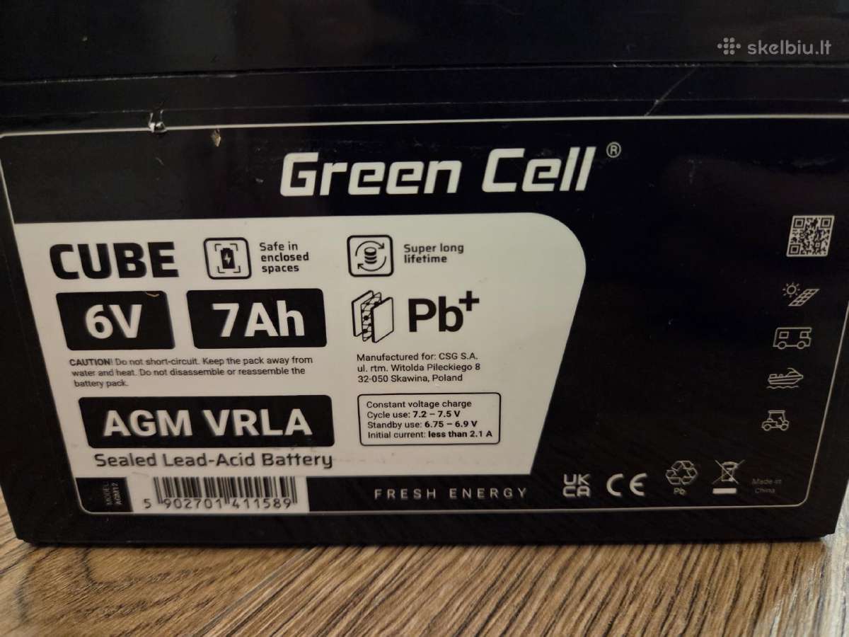 Green Cell Agm Vrla 6v 7ah