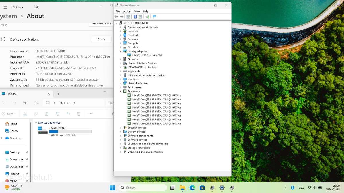 Lenovo V130 i5 8250u 8gb 256ssd Fhd - nuotraukos Nr. 7