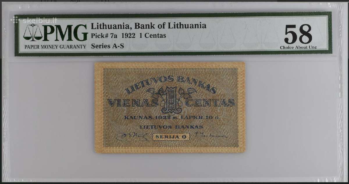 1922 m. 1 ct Pmg 58