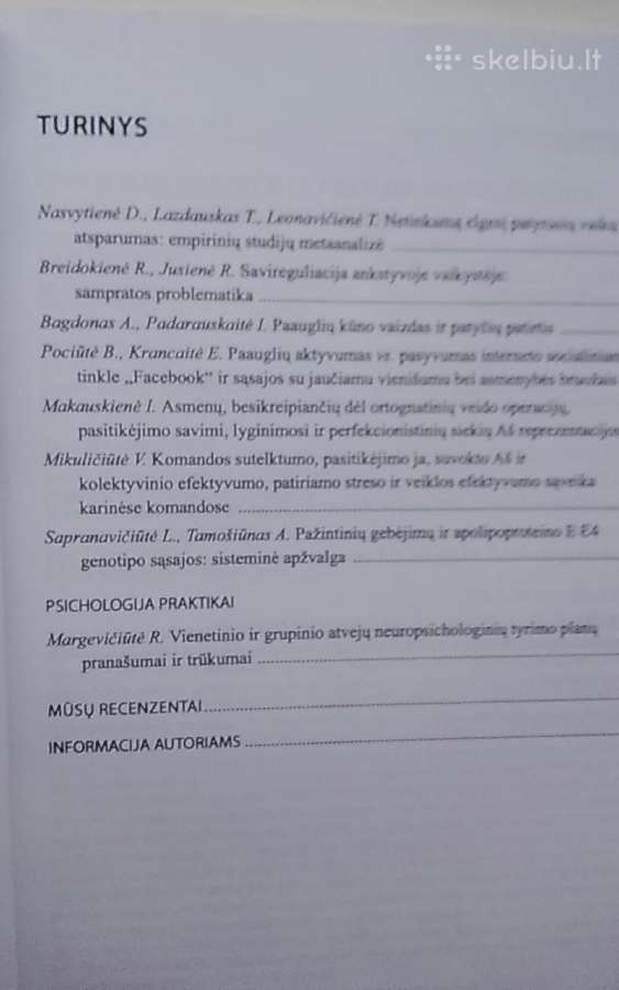 Mokslo darbai psichologija 46 tomas 2012 m - nuotraukos Nr. 3