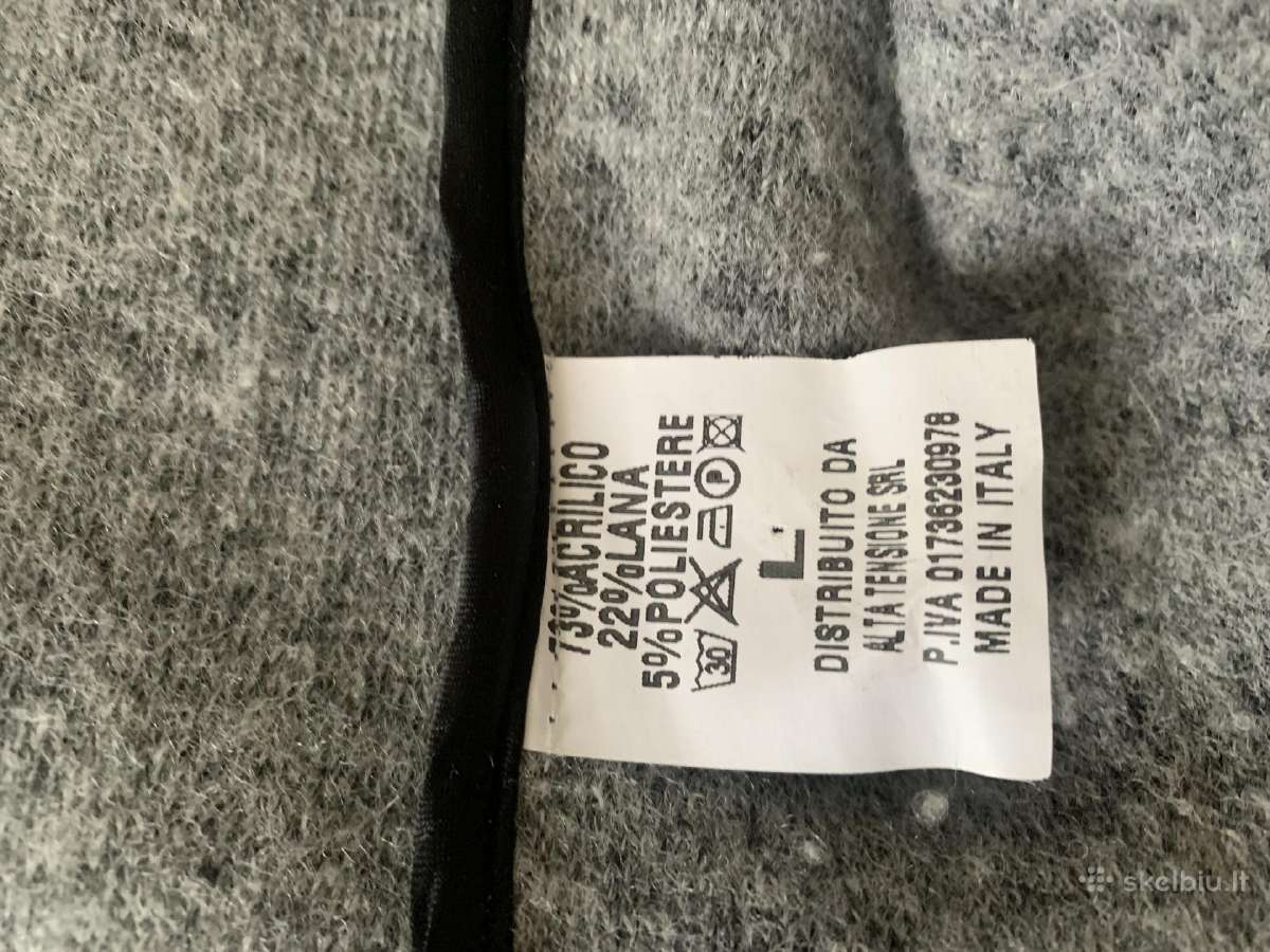 Moteriškas pilkas švarkas su vilna L-XL - nuotraukos Nr. 7