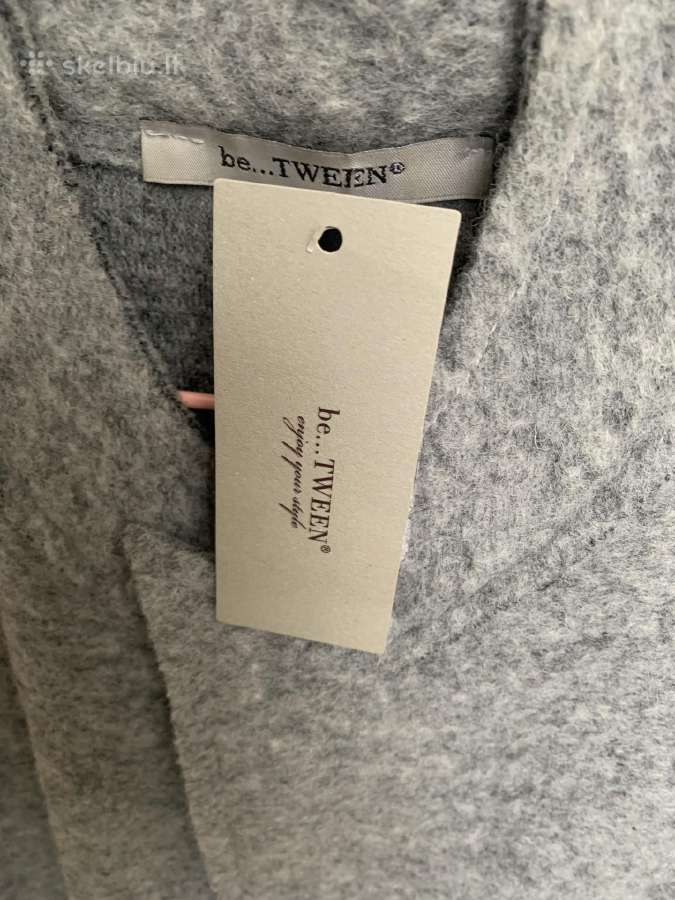 Moteriškas pilkas švarkas su vilna L-XL - nuotraukos Nr. 8
