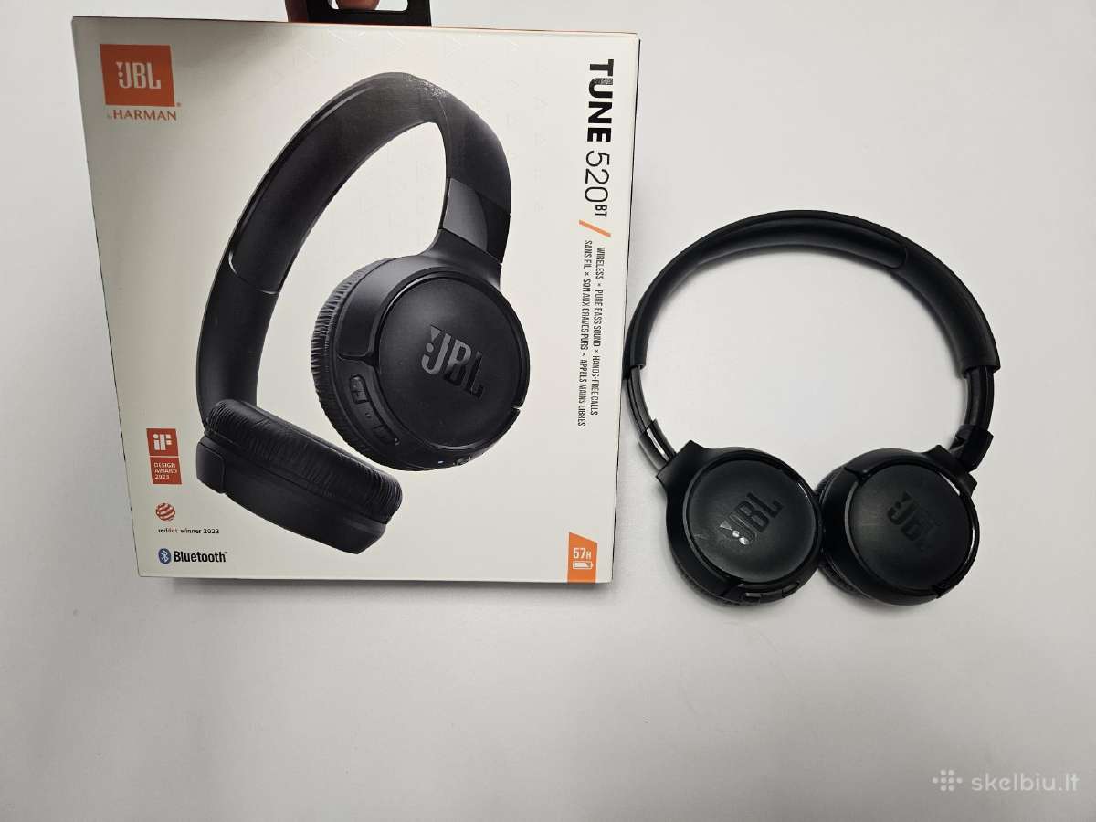 Originalio Jbl ausinės Tune 520 Bt, juodos