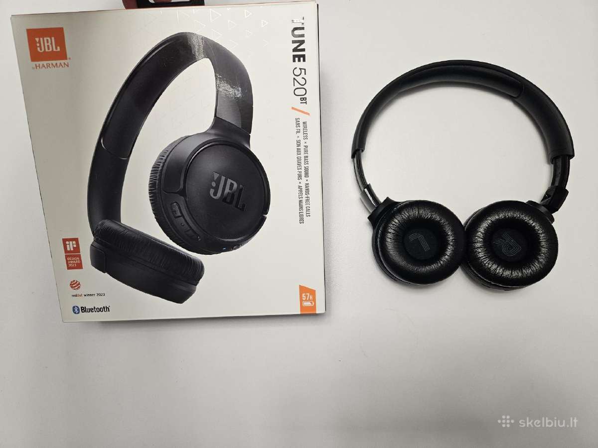 Originalio Jbl ausinės Tune 520 Bt, juodos - nuotraukos Nr. 2
