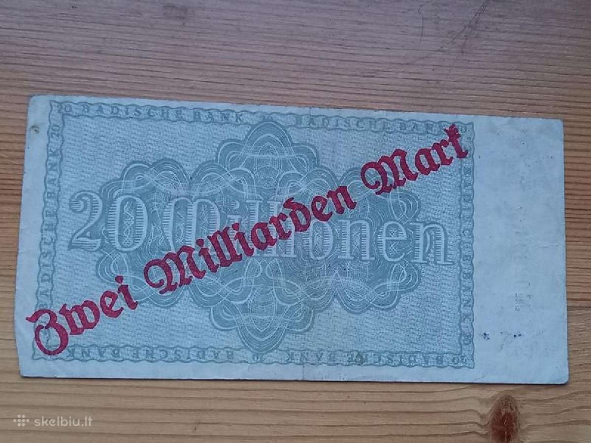 Vokietija 1923 20mln convert 2mljrd mark (notgeld) - nuotraukos Nr. 2