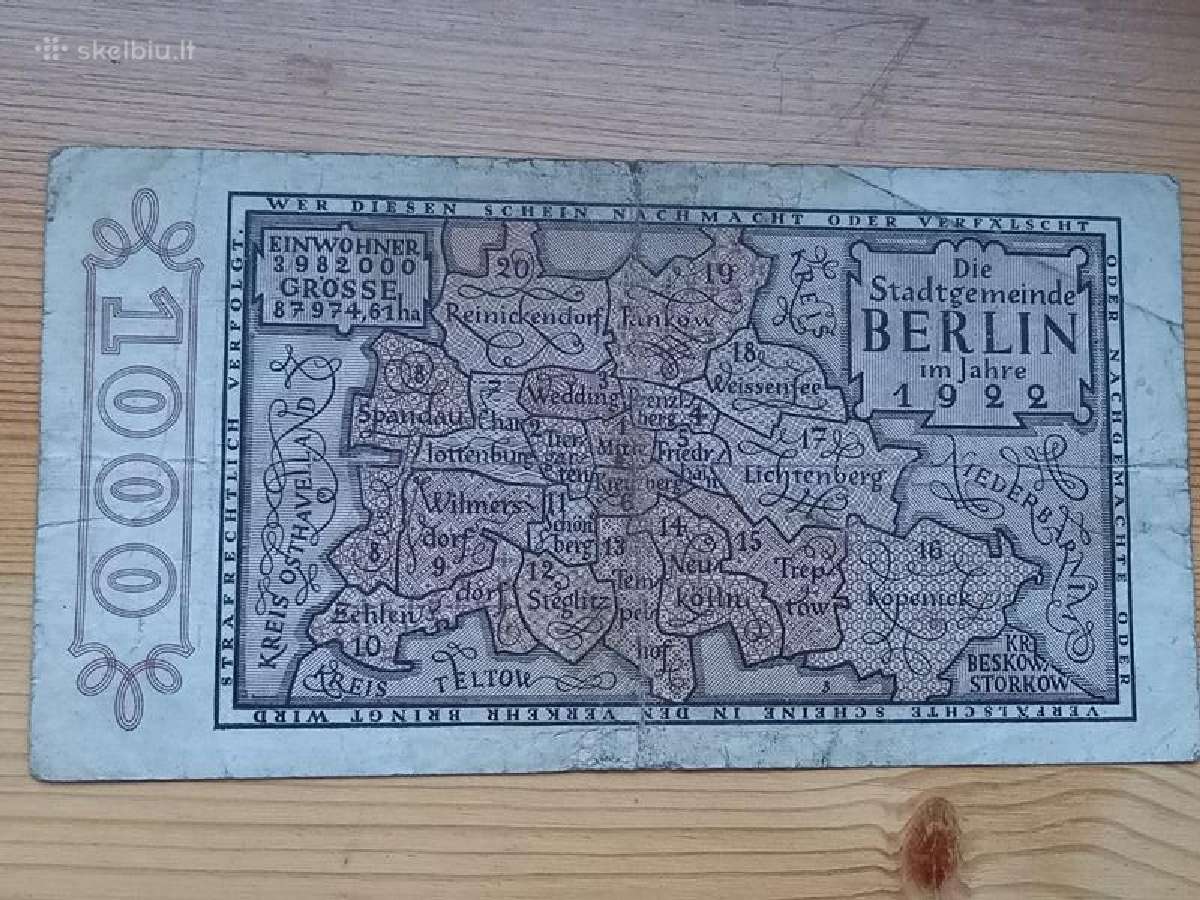 Vokietija 1922 1.000 markiu (notgeldas)