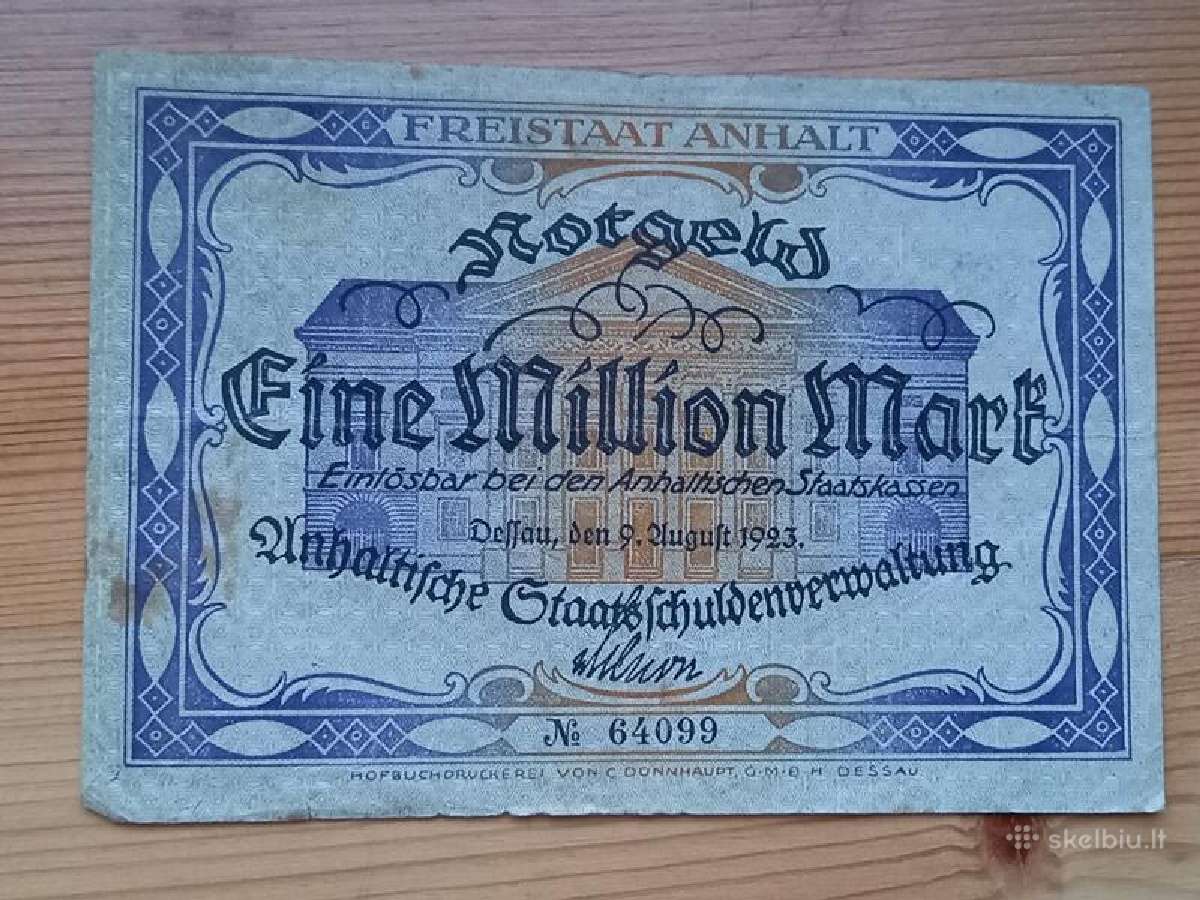 Vokietija 1923 1.000.000 markiu (notgeldas)