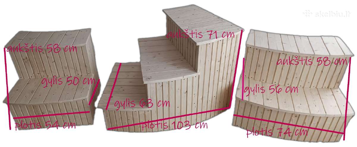 Laipteliai kubilui ; laiptas ; stairs ; schodki - nuotraukos Nr. 15