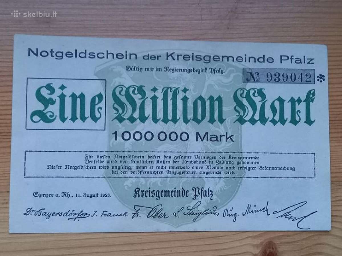 Vokietija 1923 1.000.000 markiu (notgeldas)