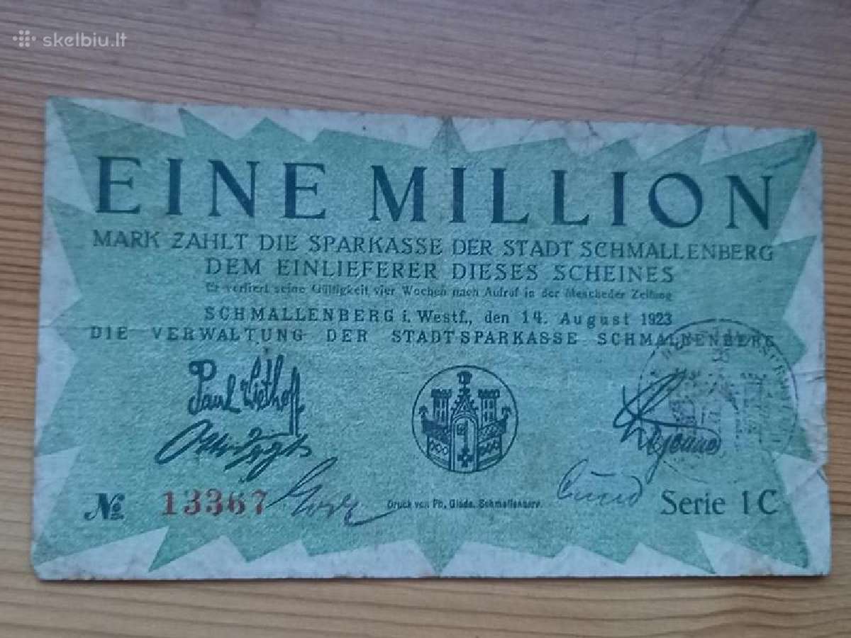 Vokietija 1923 1.000.000 markiu (notgeldas)