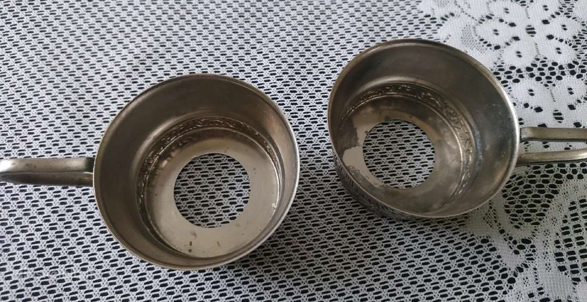 Stiklinės metaliniuose laikikliuose podstakannikai - nuotraukos Nr. 5