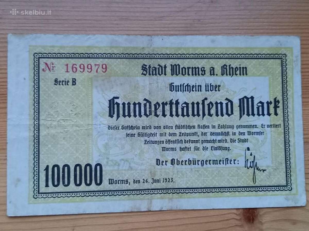 Vokietija 1923 100.000 markiu (notgeldas)