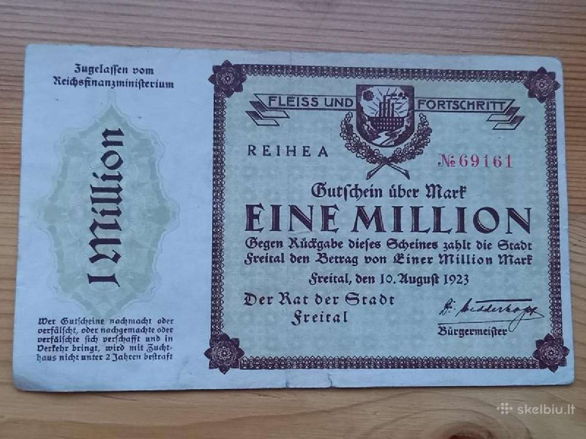 Vokietija 1923 1.000.000 markiu (notgeldas)