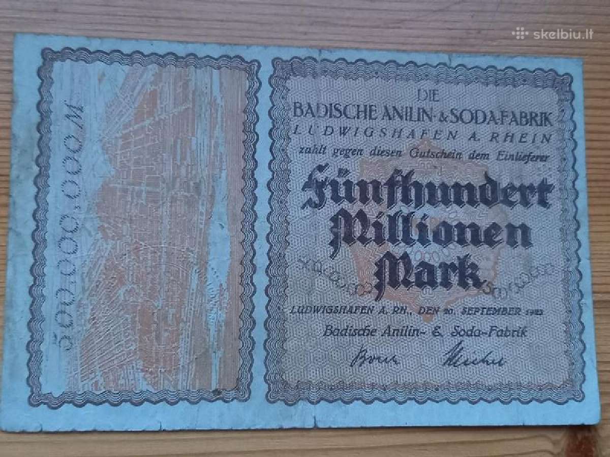 Vokietija 1923 500.000.000 markiu (notgeldas)