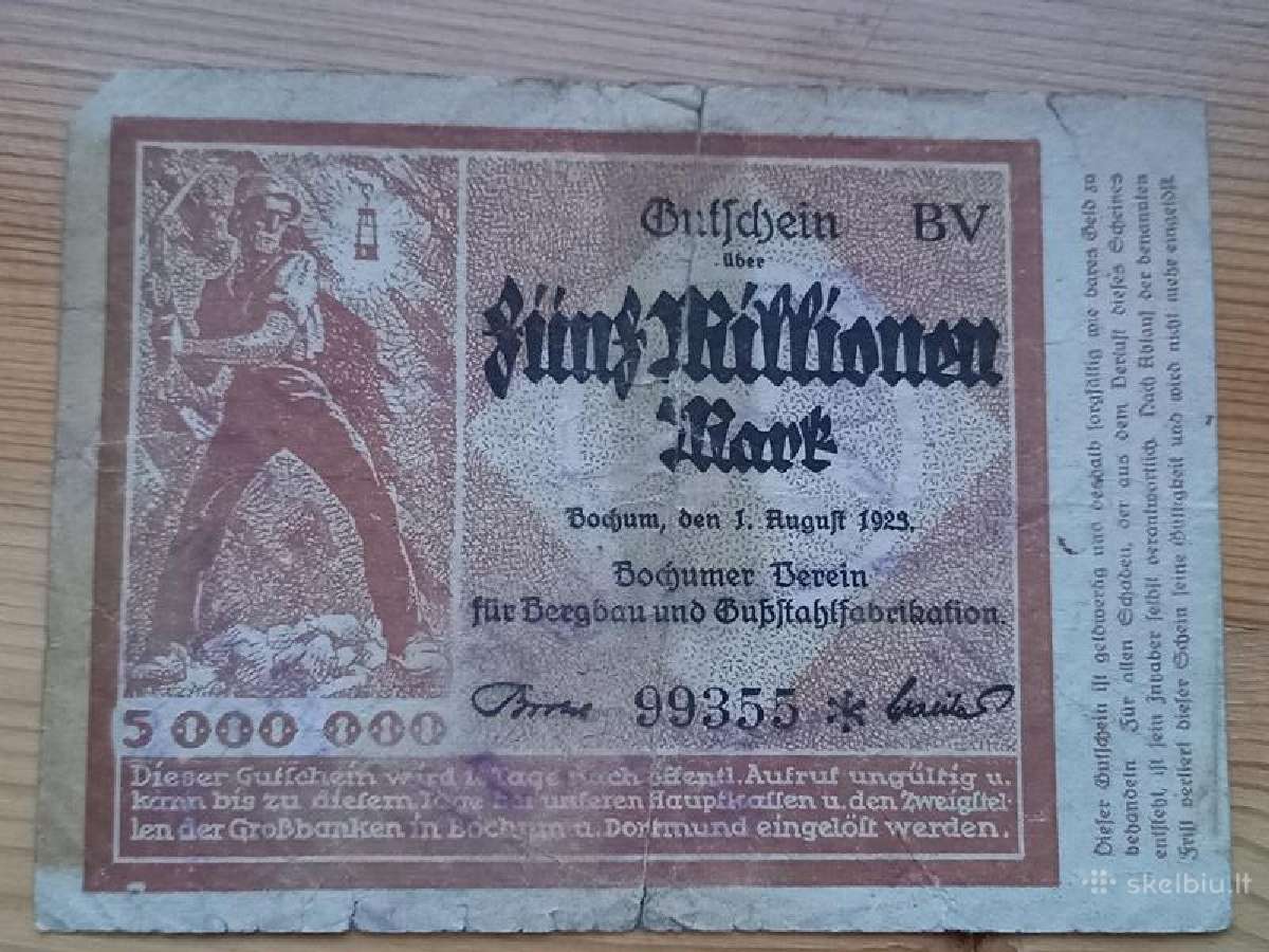 Vokietija 1923 5.000.000 markiu (notgeldas)