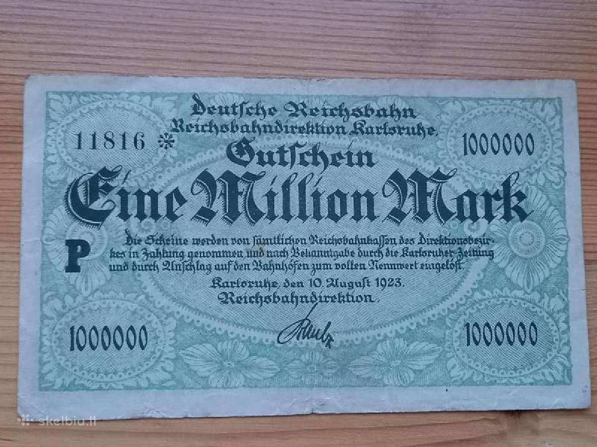 Vokietija 1923 1.000.000 markiu (notgeldas)