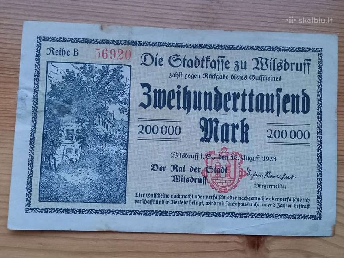 Vokietija 1923 200.000 markiu (notgeldas)