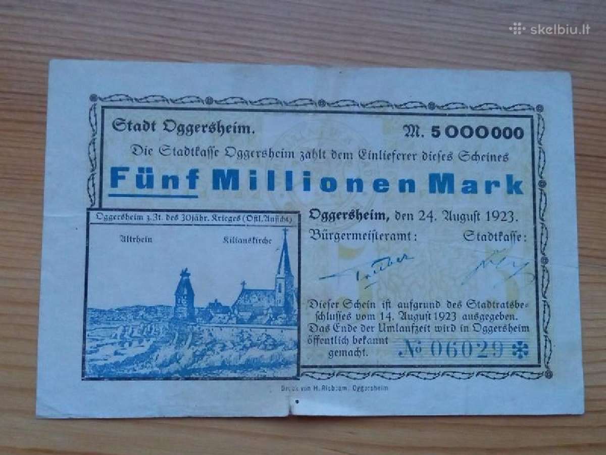 Vokietija 1923 5.000.000 markiu (notgeldas)