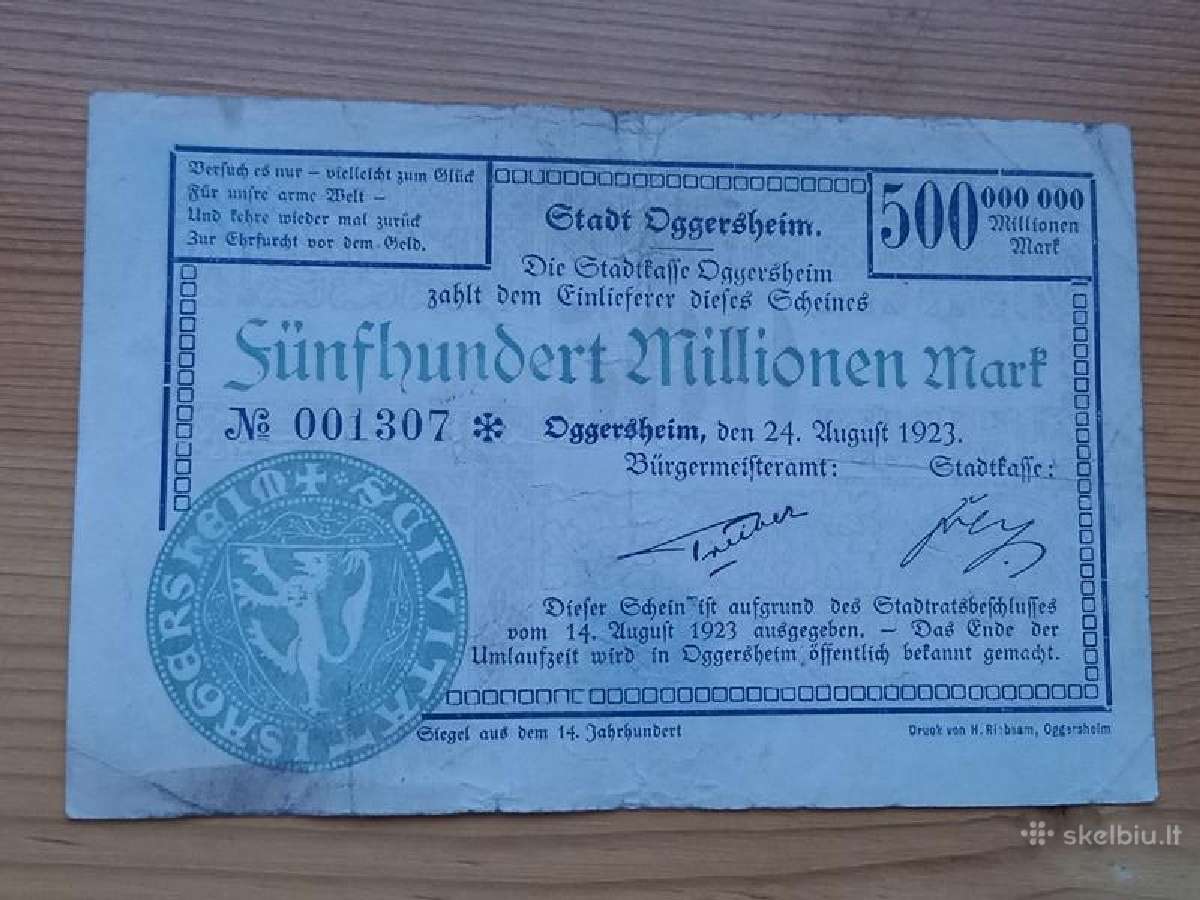 Vokietija 1923 500.000.000 markiu (notgeldas)