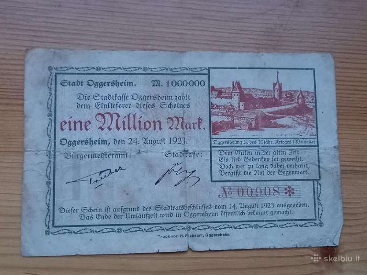 Vokietija 1923 1.000.000 markiu (notgeldas)