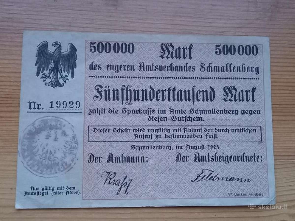 Vokietija 1923 1.000.000 markiu (notgeldas)