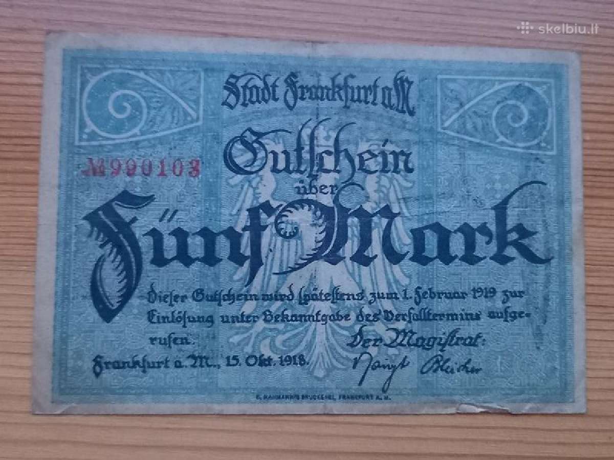 Vokietija 1918 5 markės (notgeldas)