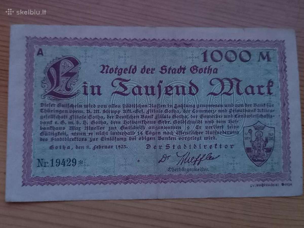 Vokietija 1923 1.000 markiu (notgeldas)