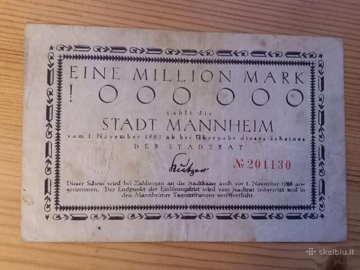 Vokietija 1923 1.000.000 markiu (notgeldas)