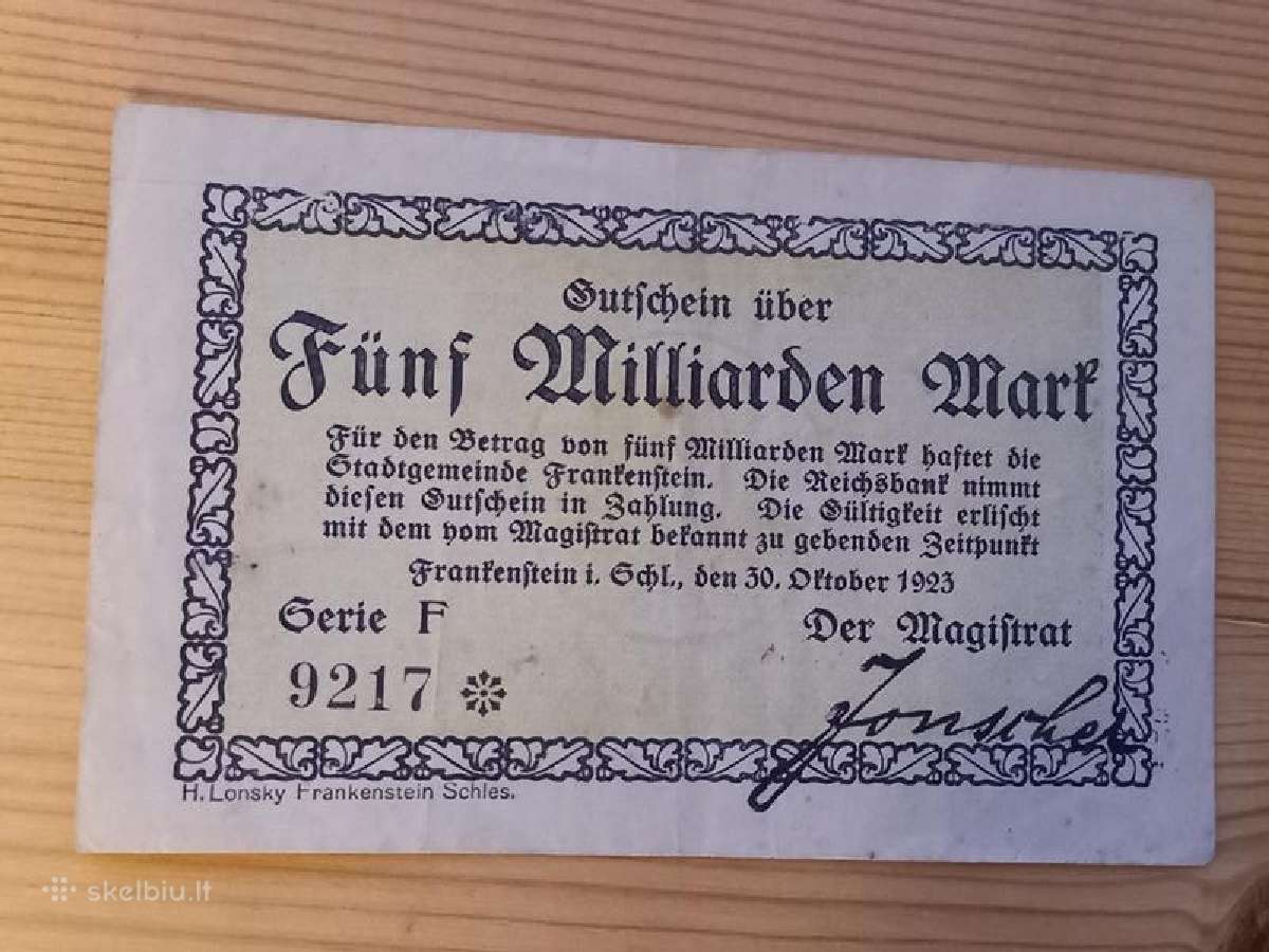 Vokietija 1923 5.000.000.000 markiu (notgeldas)