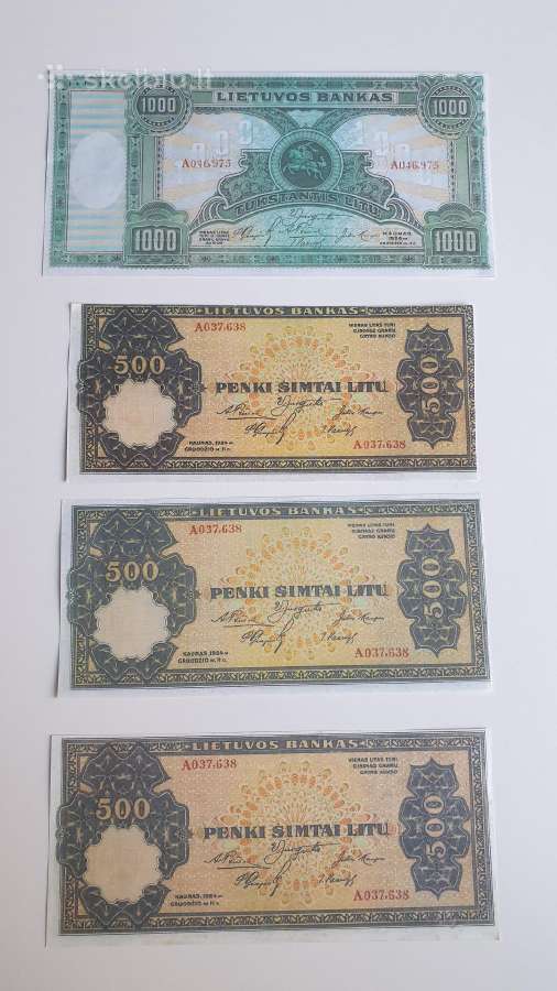 Smetoniškų ir Ostų banknotų reprodukcijos kopijos! - nuotraukos Nr. 2