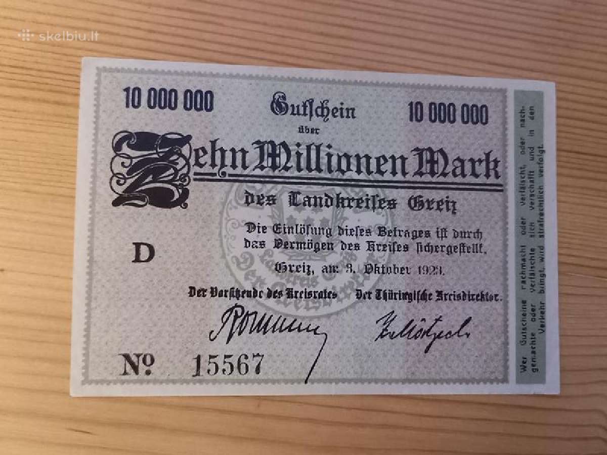 Vokietija 1923 10.000.000 markiu (notgeldas)