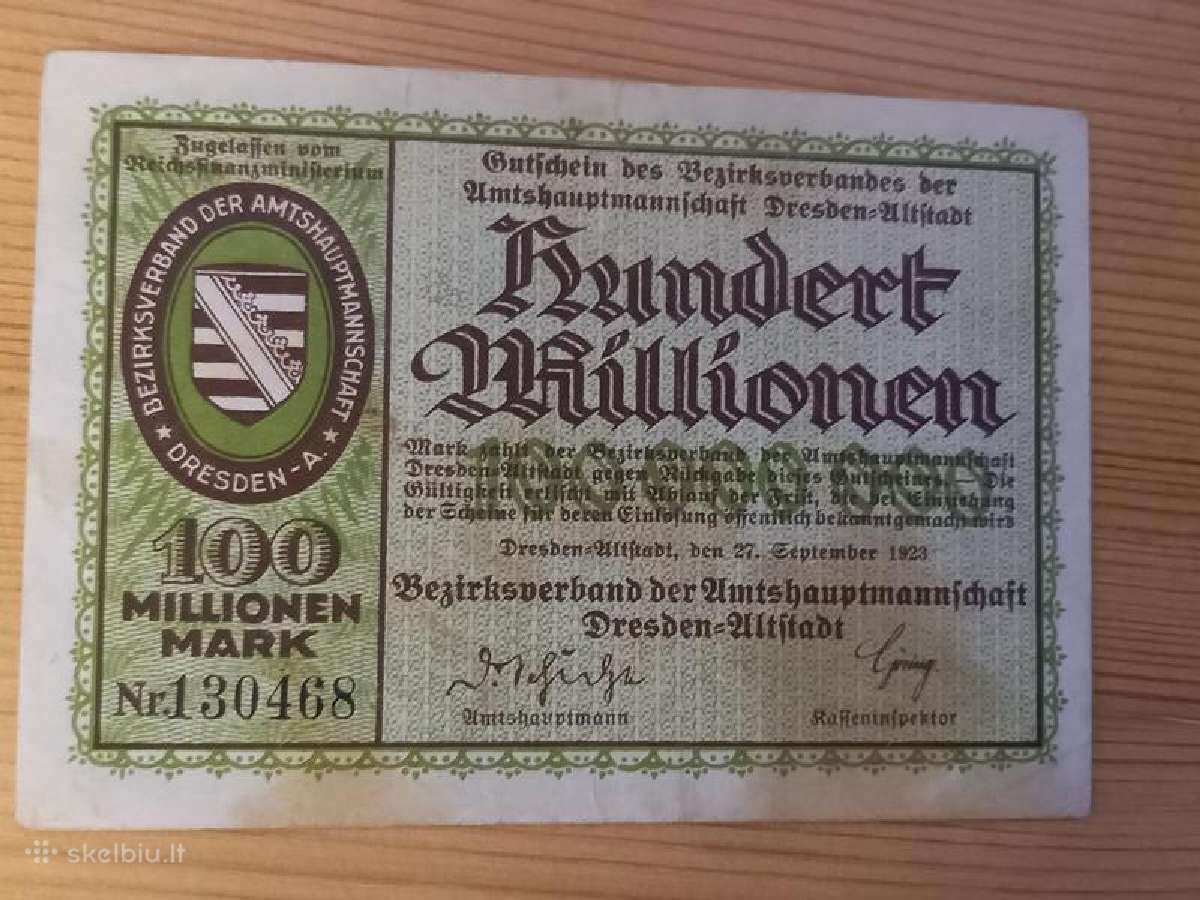 Vokietija 1923 100.000.000 markiu (notgeldas)