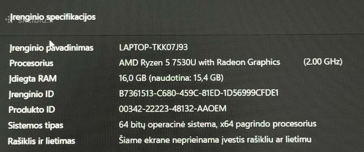 Asus Vivobook M1605ya - nuotraukos Nr. 3