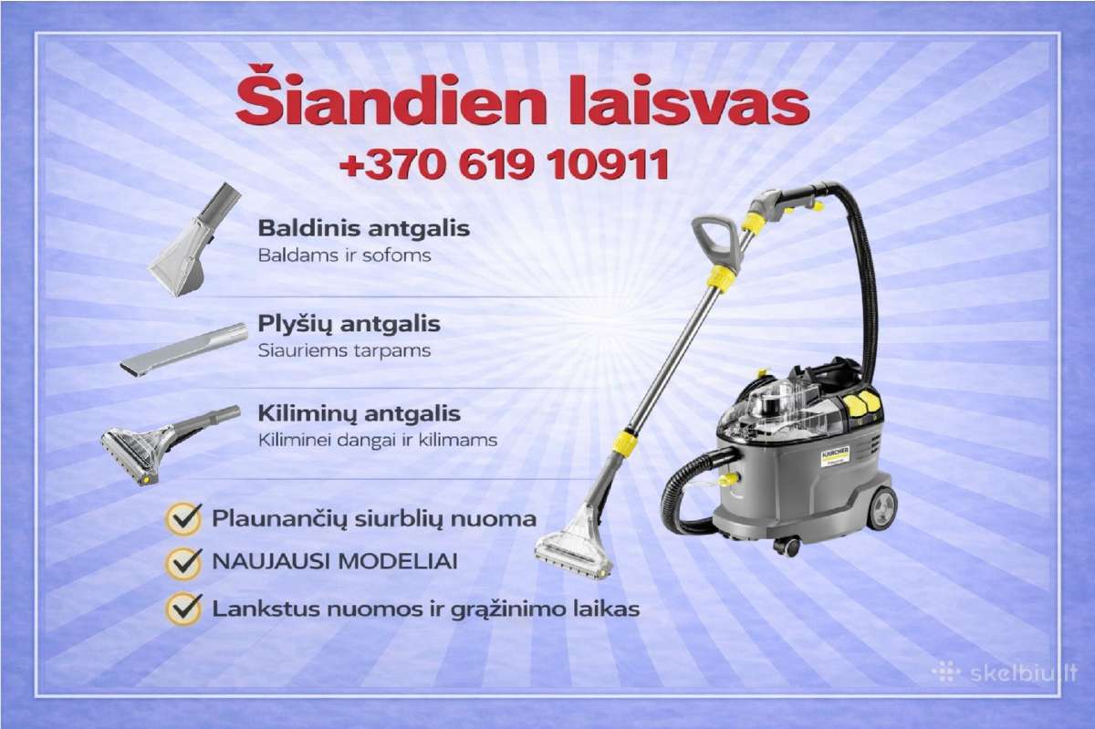 Plaunančio siurblio nuoma naujausi modeliai