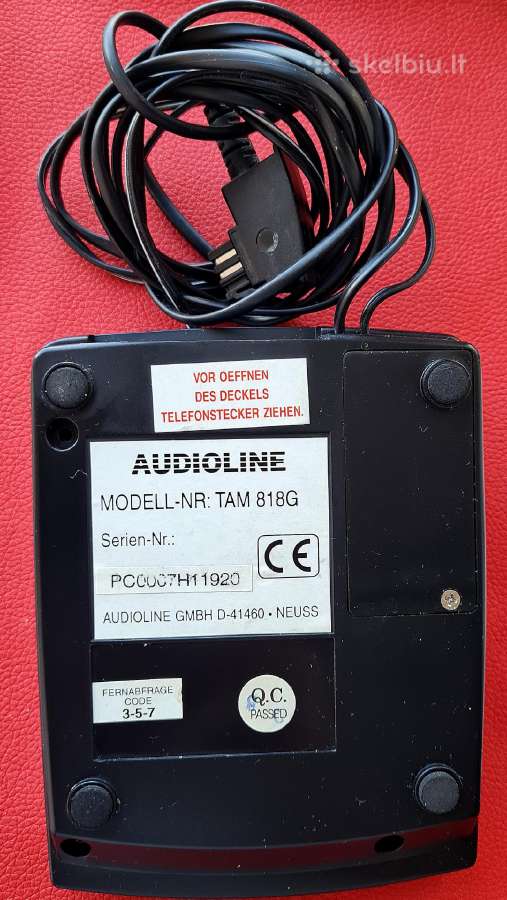 Audioline laidinių telefonų atsakiklis - nuotraukos Nr. 2