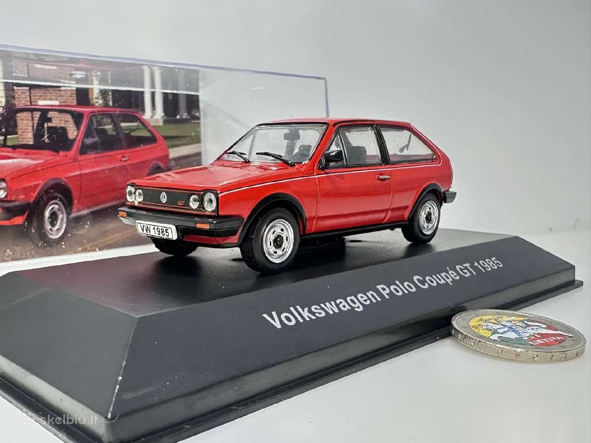 Volkswagen Polo Coupe Gt 1985 raudona 1:43 Deagost