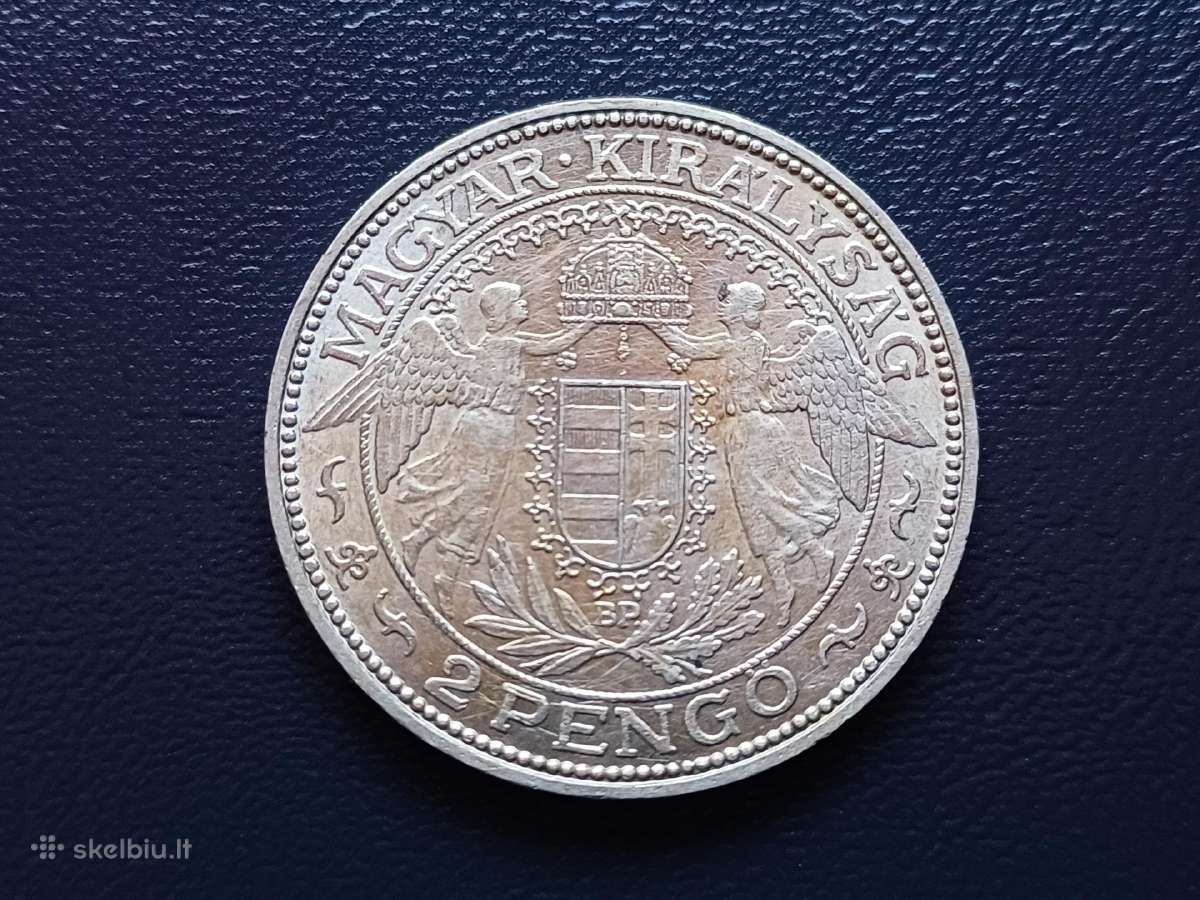 2 pengo 1937m. Vengrija sidabras