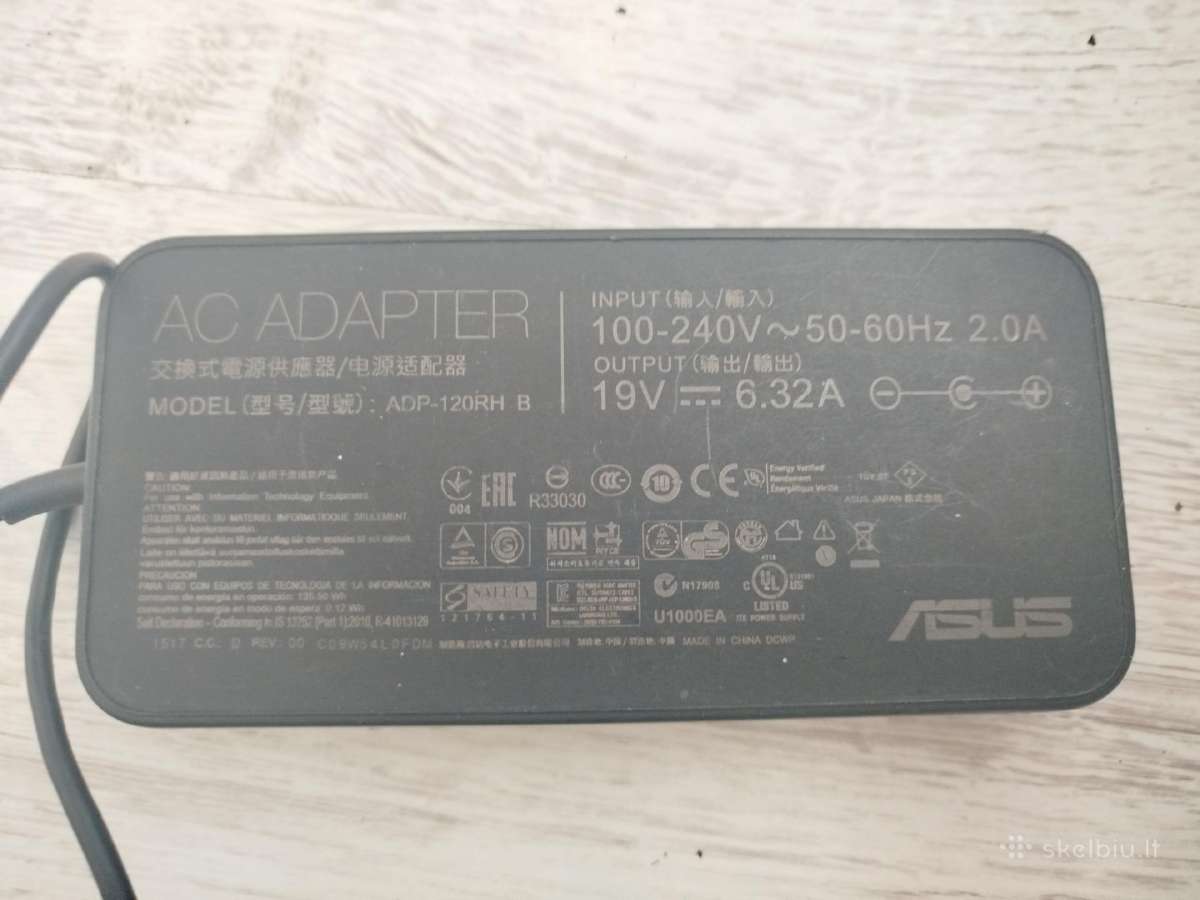 Asus 120w laptopo pakrovėjas Adp-120rh B