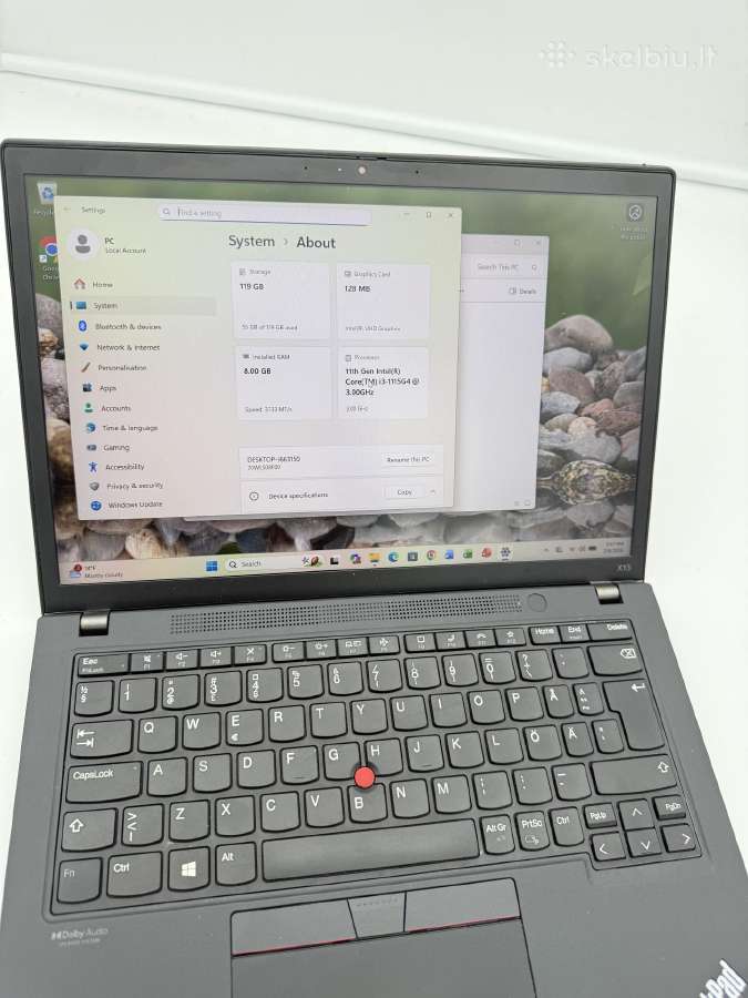 Lenovo Thinkpad X13 Gen 2 i3-1115g4 / 8ram / 128gb - nuotraukos Nr. 7