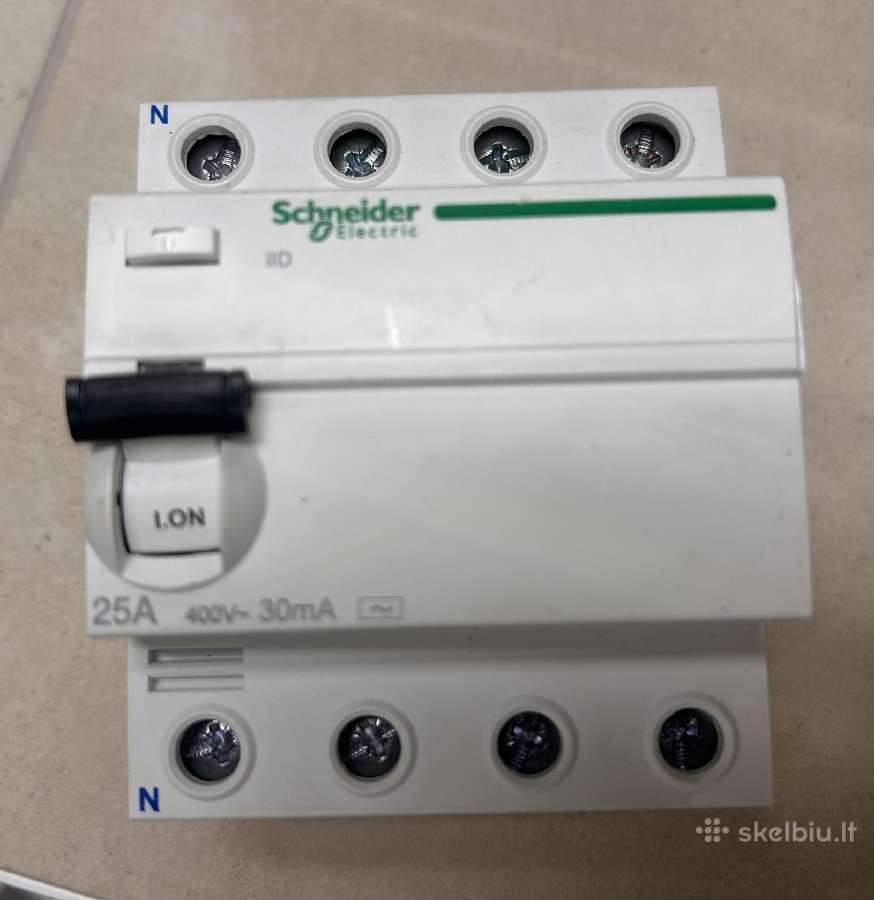 Schneider Iid K srovės nuotėkio relė 4p 25a 30ma.