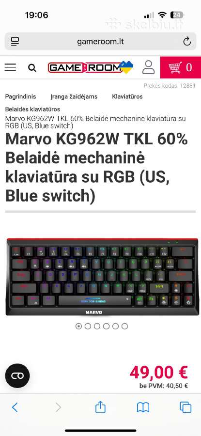 Klaviatura praktiskai nauja