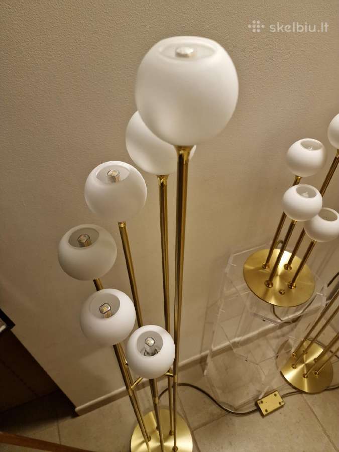 Vintažiniai mid century modern toršerai ir lempa - nuotraukos Nr. 4