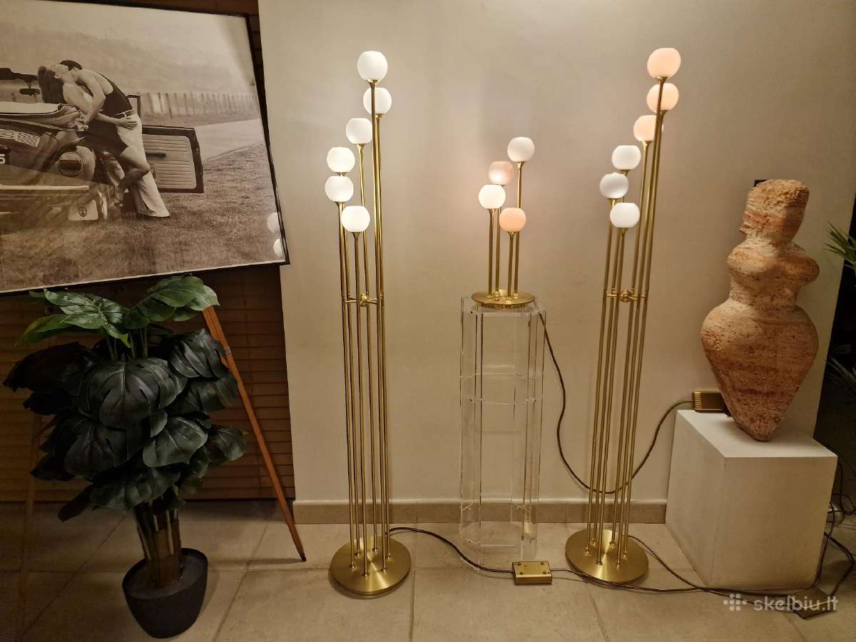 Vintažiniai mid century modern toršerai ir lempa - nuotraukos Nr. 8