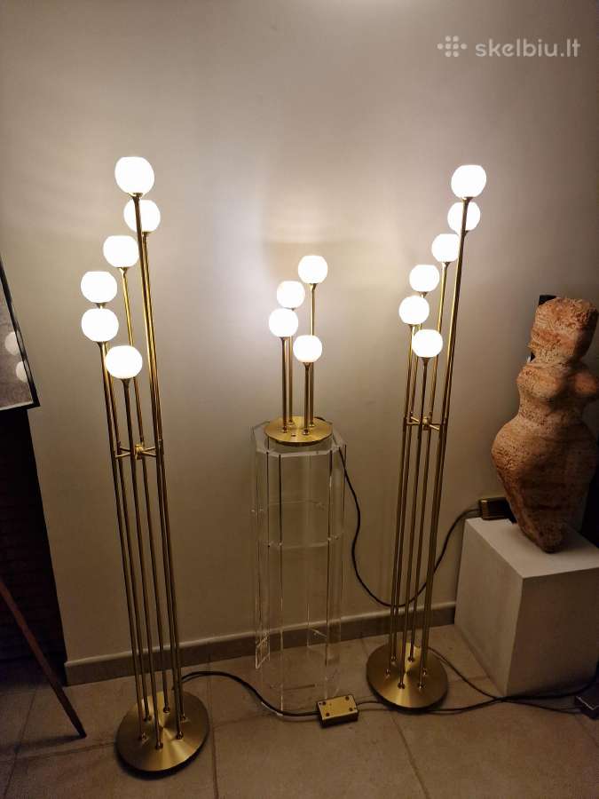 Vintažiniai mid century modern toršerai ir lempa - nuotraukos Nr. 10