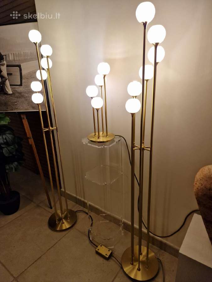 Vintažiniai mid century modern toršerai ir lempa - nuotraukos Nr. 16